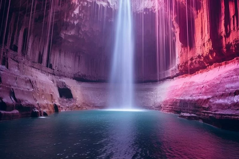 Ruby Falls Underground Waterfall